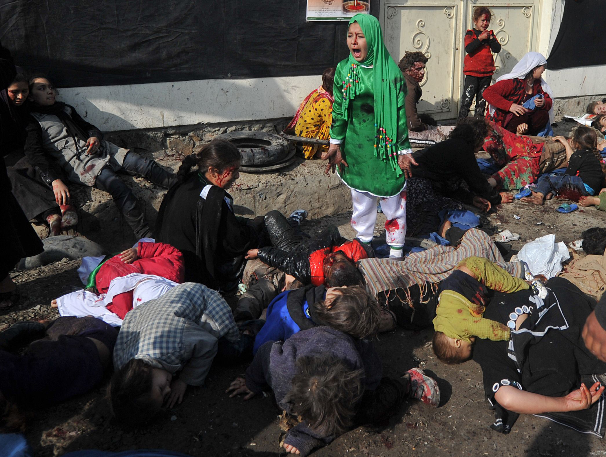 De foto waarmee Afghaans fotojournalist Massoud Hossaini de Pulitzerprijs 2012 won