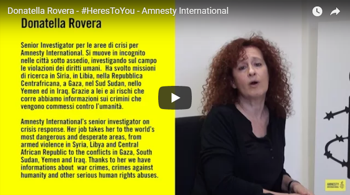 Still van gelinkte clip van Amnesty Italië